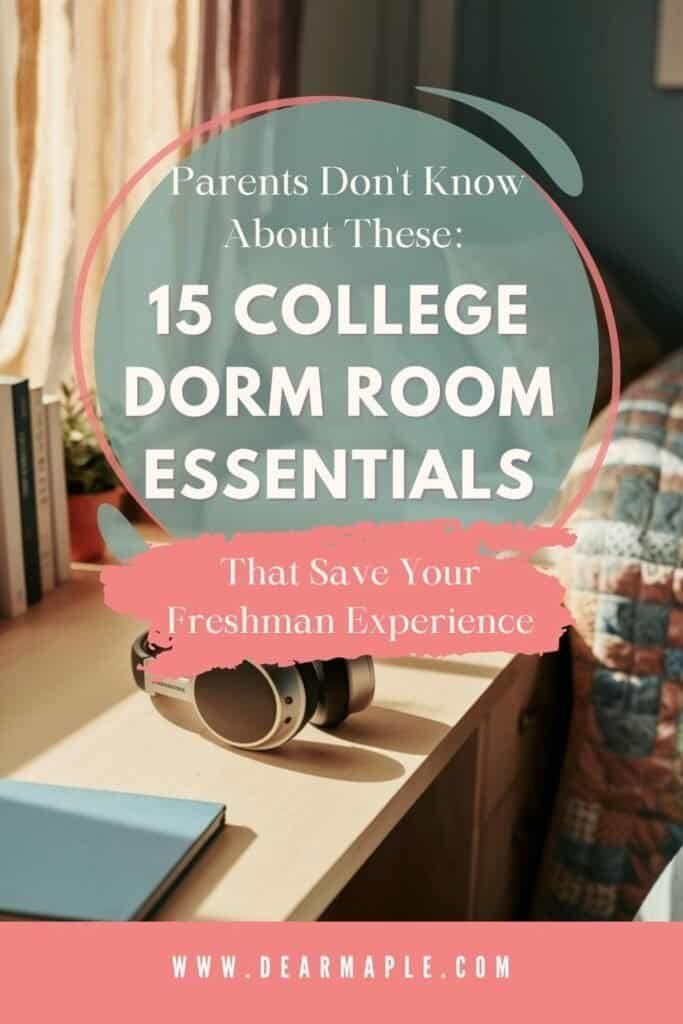 Pinterest pin of College Dorm Room Essentials
