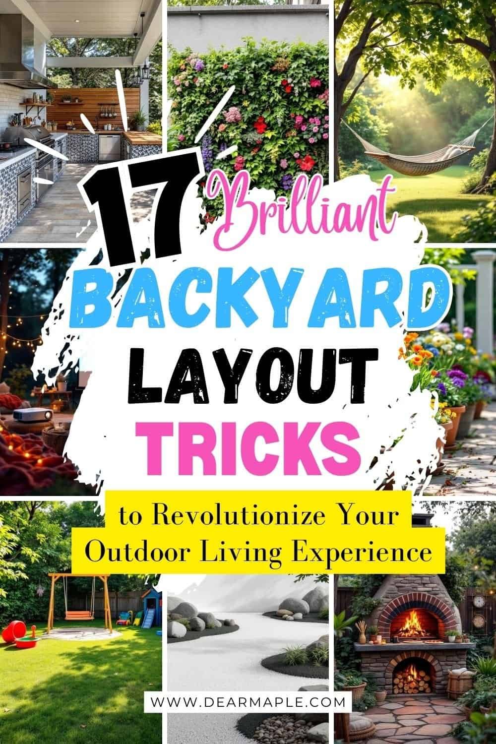 picture of Pinterest pin for Backyard Layout