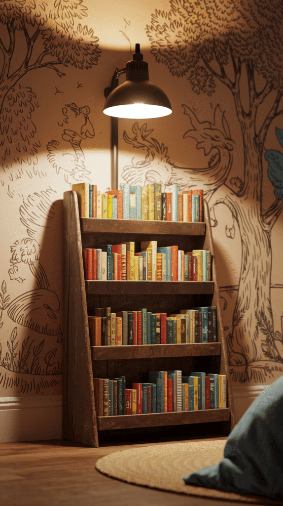 Creative kids bedroom designs featuring DIY projects like repurposed furniture for storage.