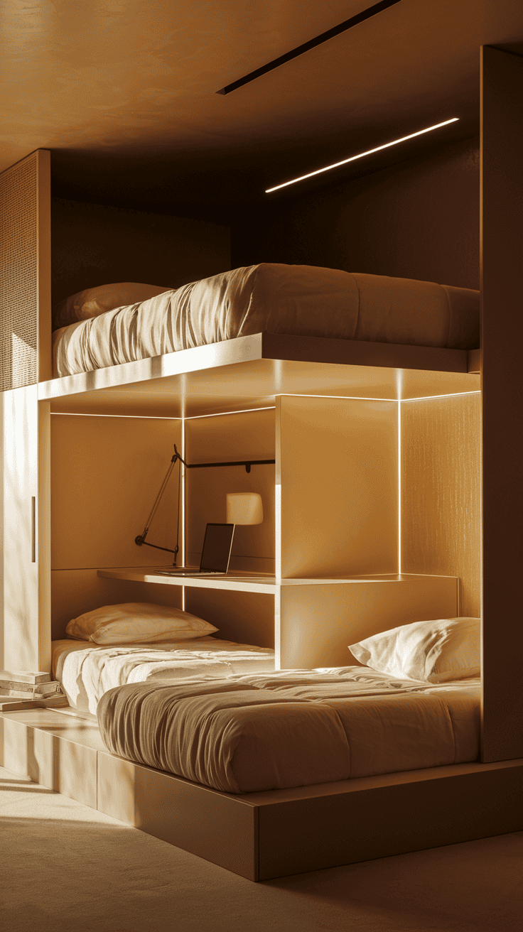 Transformable furniture systems in kids bedroom designs with adaptable bed configurations.