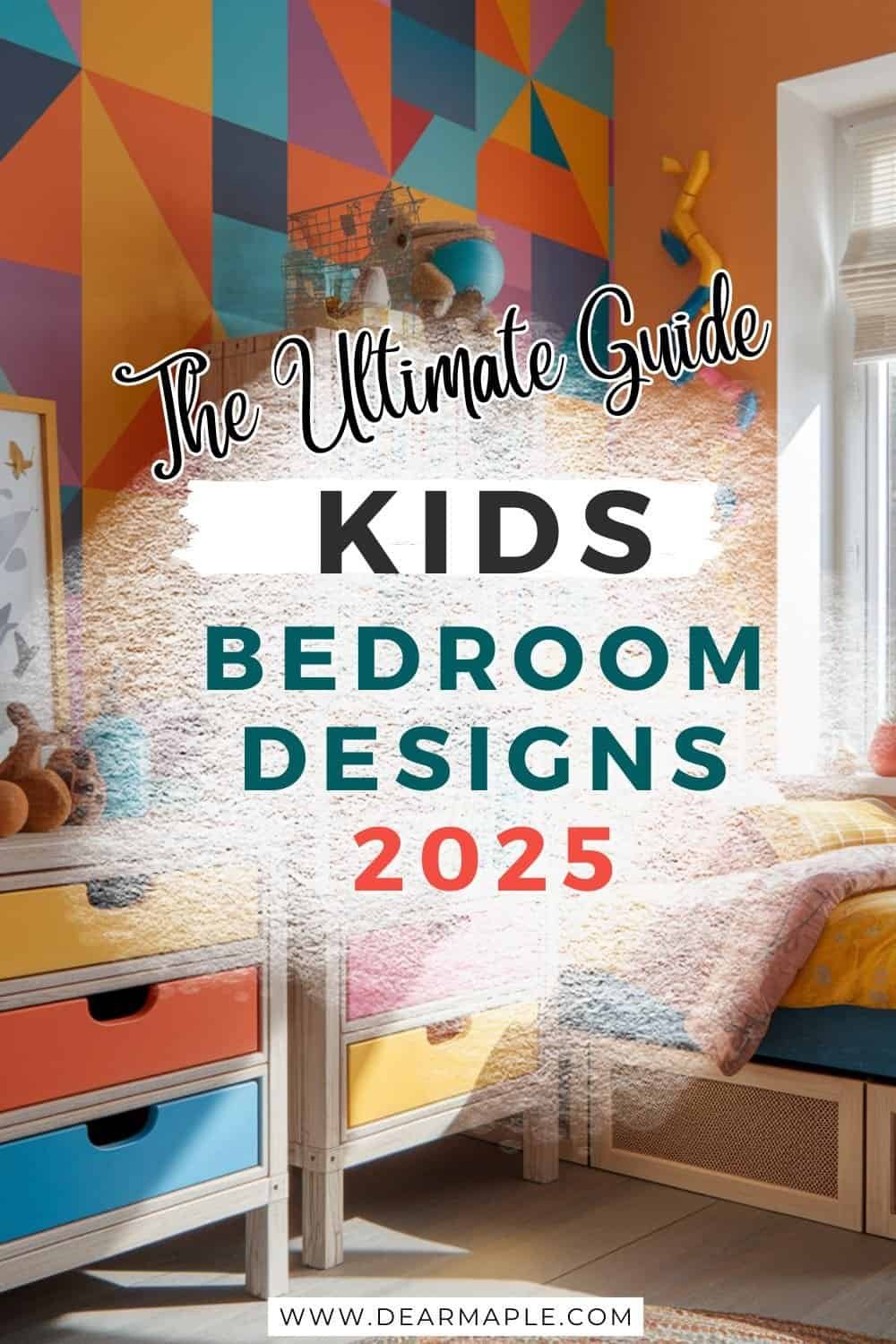 Pinterest pin of Kids Bedroom Designs