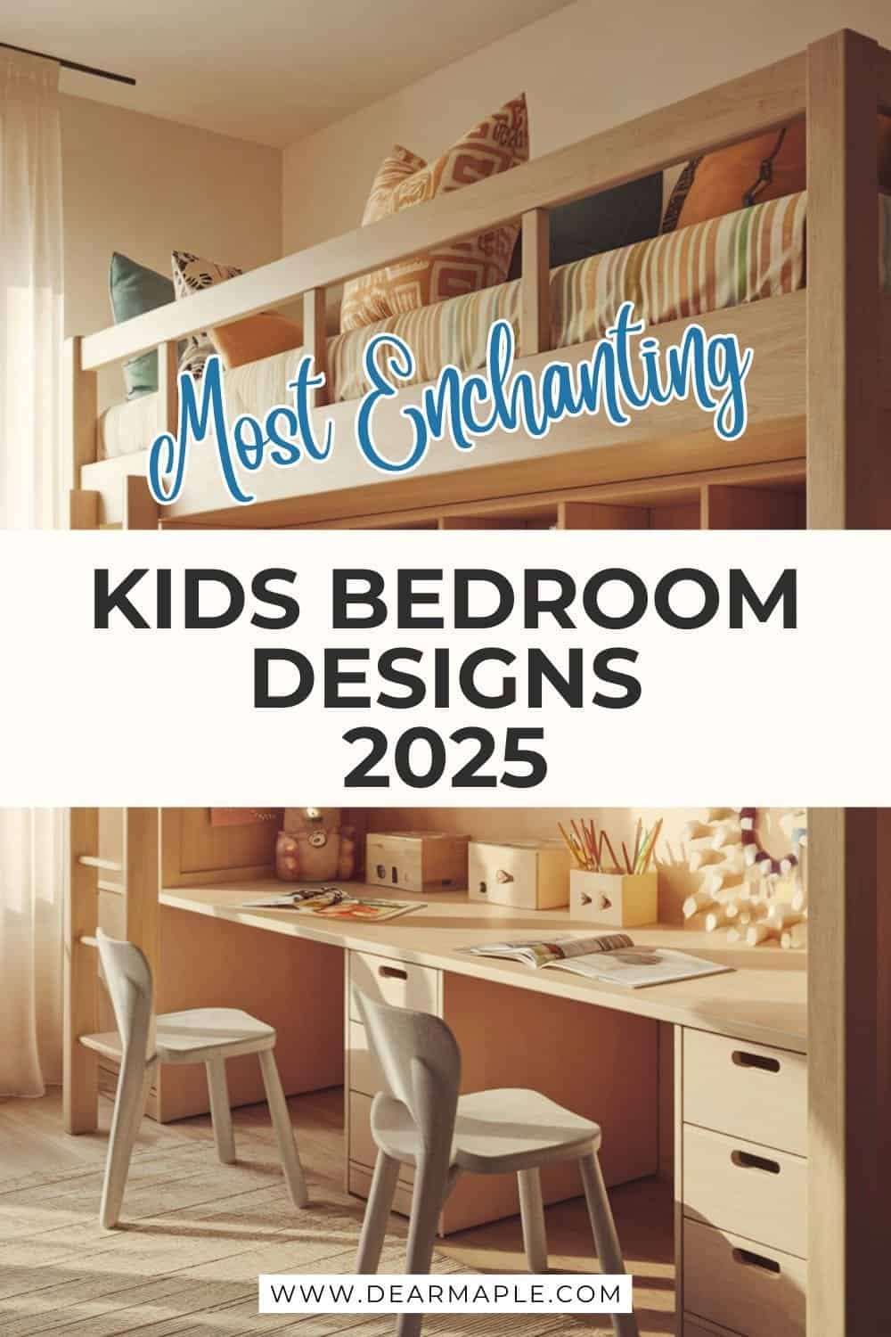 Pinterest pin of Kids Bedroom Designs