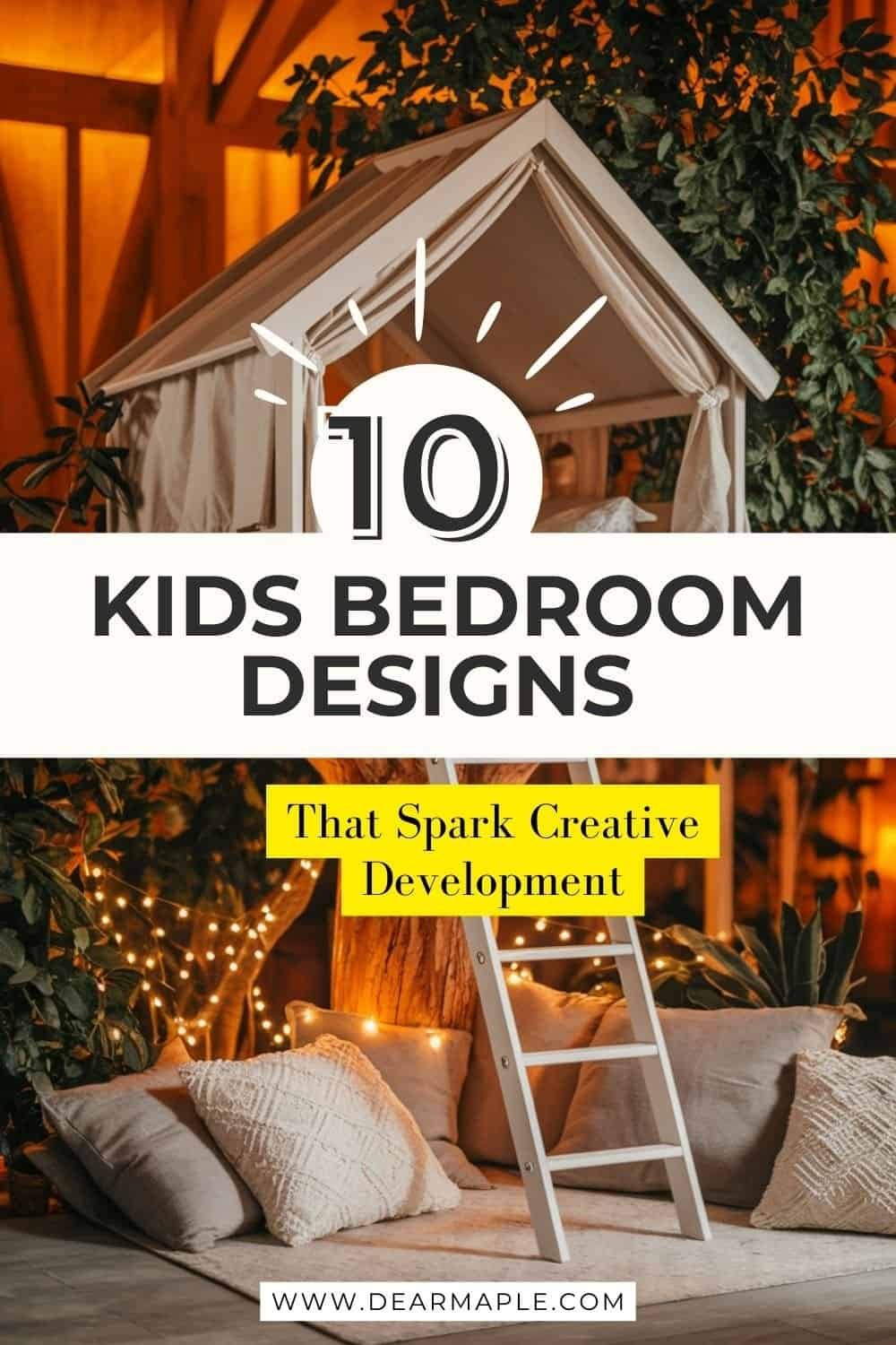 Pinterest pin of Kids Bedroom Designs