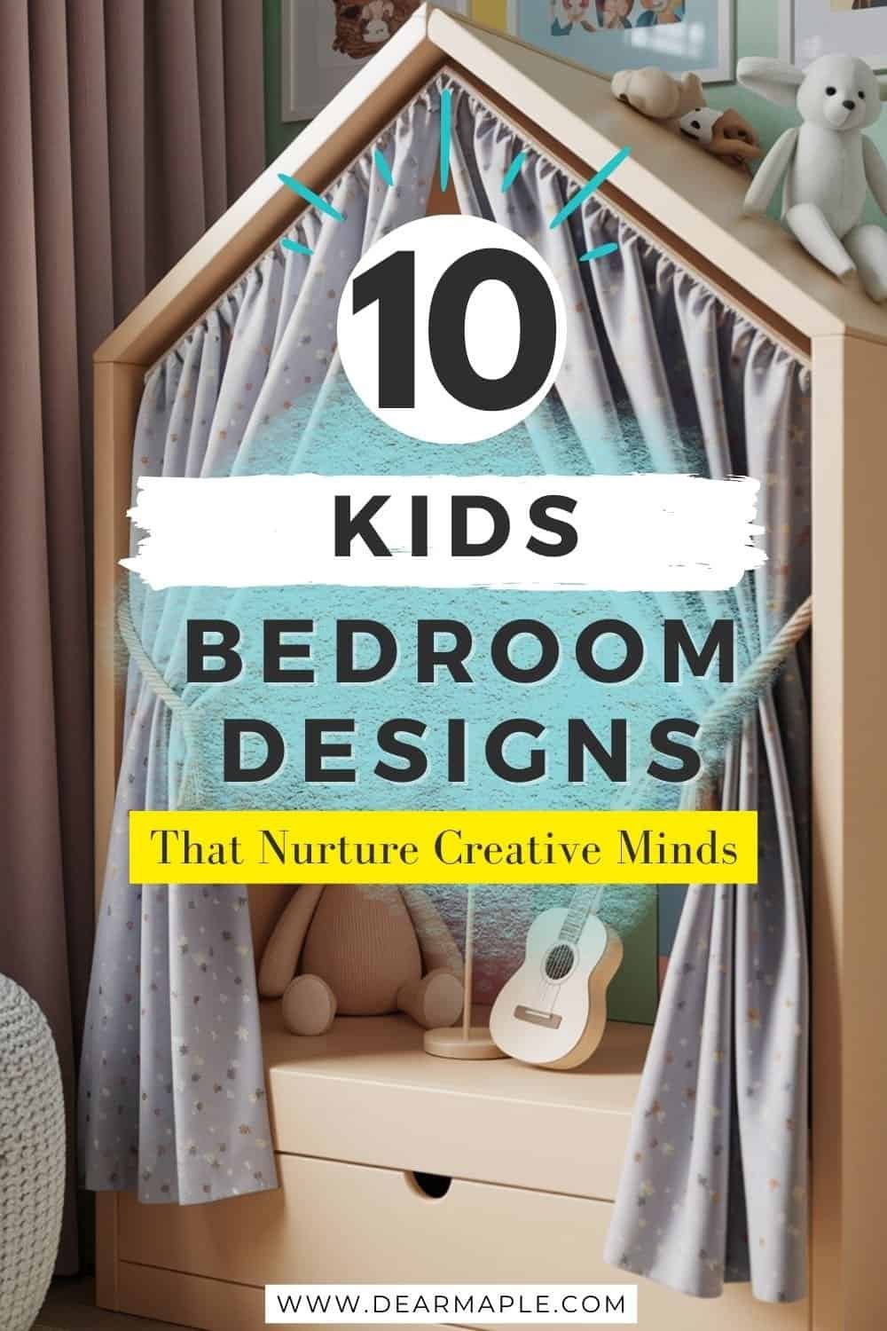 Pinterest pin of Kids Bedroom Designs