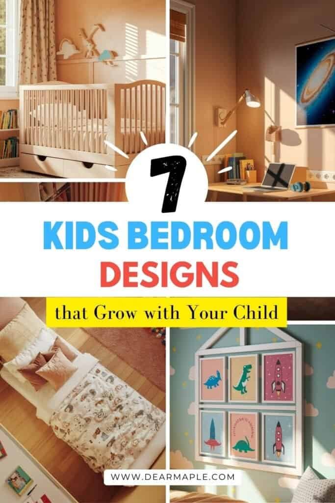 Pinterest pin of Kids Bedroom Designs