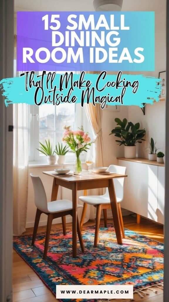 Pinterest pin of Small Dining Room Ideas