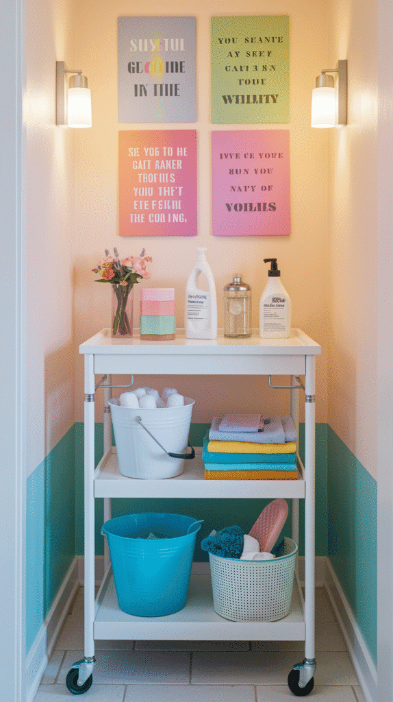 Tiny Laundry Room Ideas creating a functional laundry zone.
