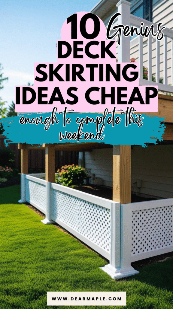 Pinterest pin of deck skirting ideas cheap