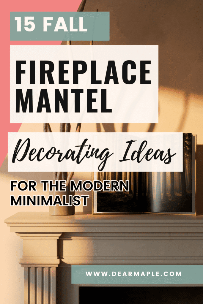 Pinterest pin of fall fireplace mantel decorating ideas modern
