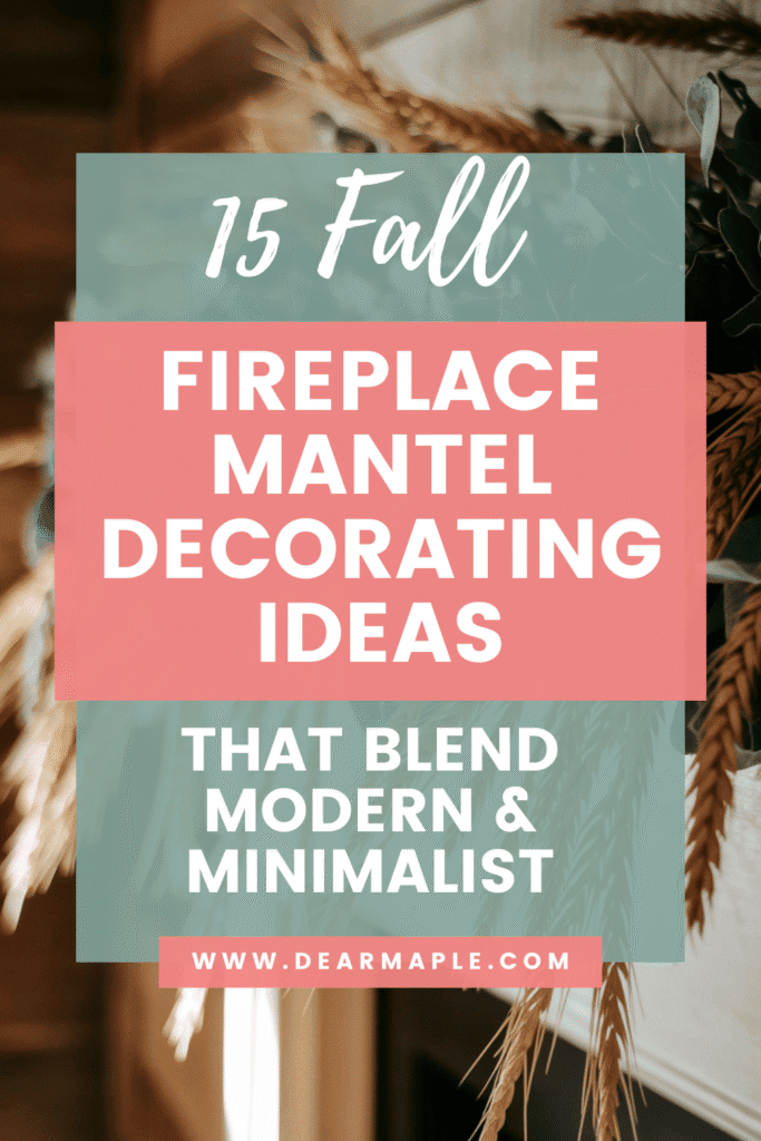 Pinterest pin of fall fireplace mantel decorating ideas modern
