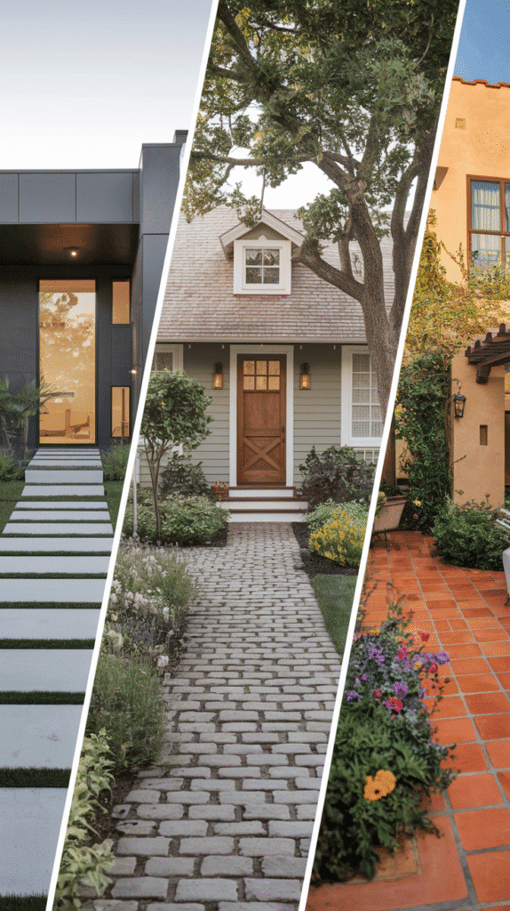 Custom landscape designs tailored to different architectural styles, showcasing how front of house landscape ideas should enhance existing home features