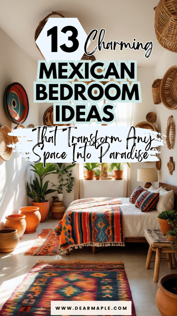 Pinterest pin of mexican bedroom ideas