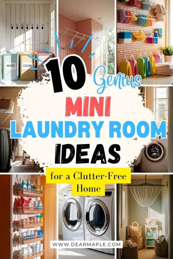 Pinterest pin of mini Laundry Room ideas