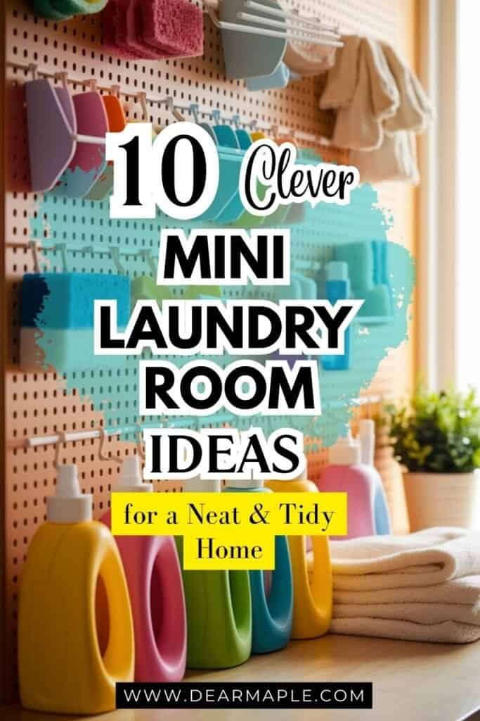 Pinterest pin of mini Laundry Room ideas