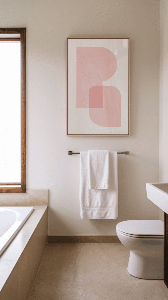 pink bathroom art ideas – pink bathroom decor