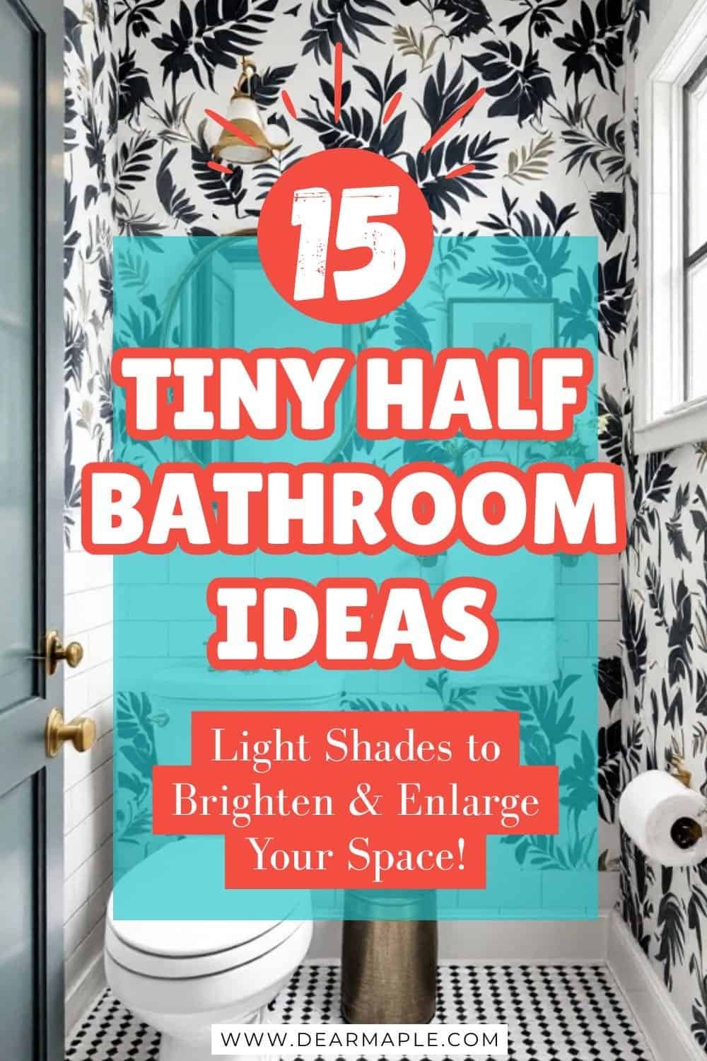 Picture of Pinterest pin for tiny half bathroom ideas