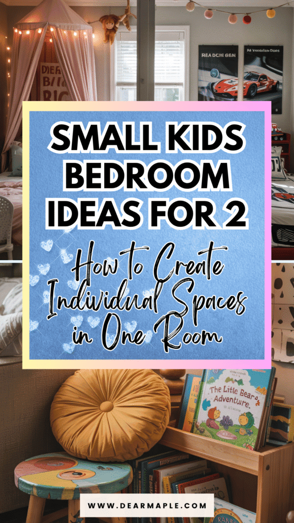 Pinterest pin of Small Kids Bedroom Ideas for 2