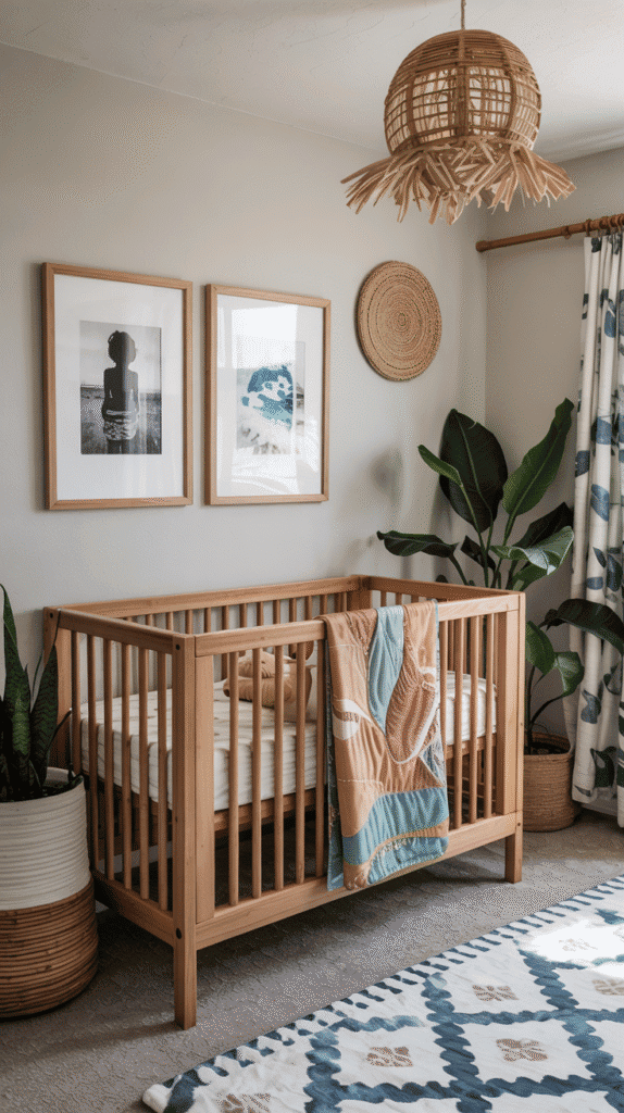 DIY touches in boho beach nursery