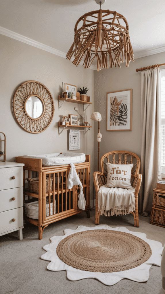 DIY touches in boho beach nursery