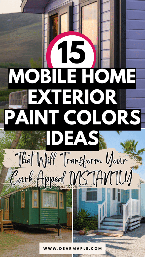 Pinterest pin of mobile home exterior paint colors ideas