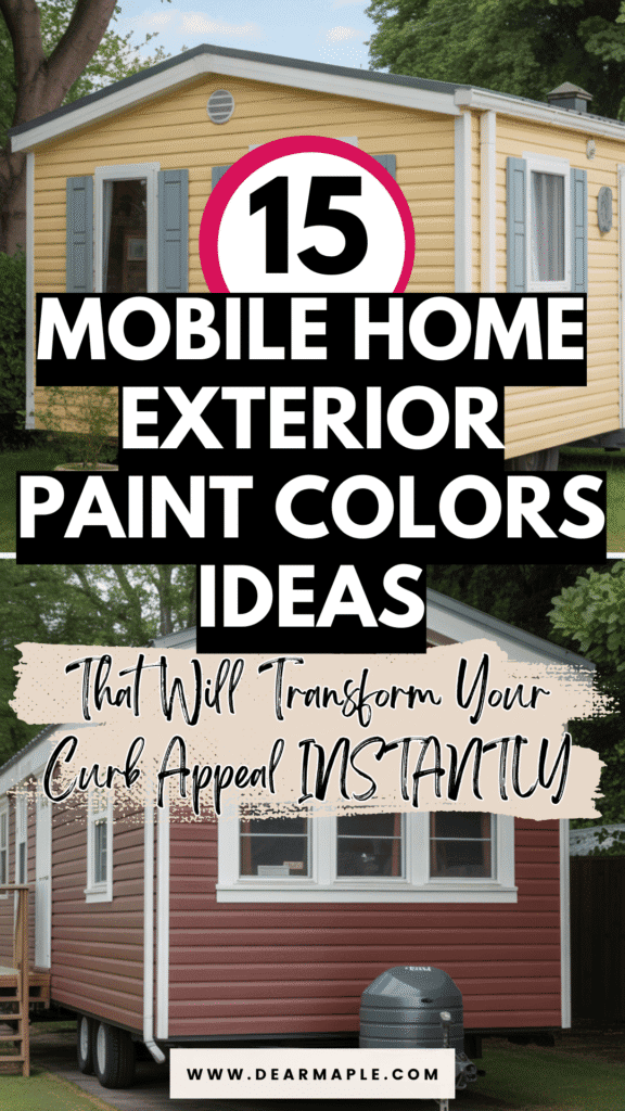 Pinterest pin of mobile home exterior paint colors ideas