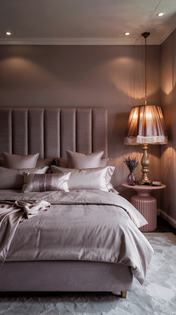 Mauve-infused pink walls bedroom ideas creating a master suite sanctuary