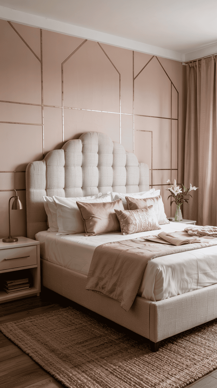Featured image showing pink walls bedroom ideas with chic decor and modern furnishings