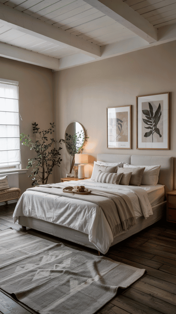 Breathing space in scandinavian bedroom ideas with negative space and uncluttered minimalist design