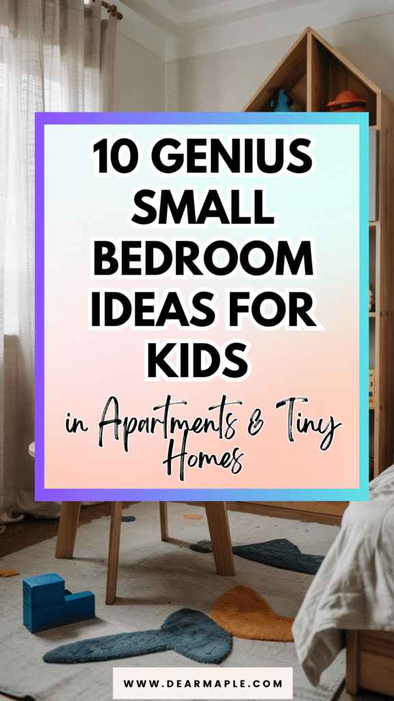 Pinterest pin of small bedroom ideas for kids