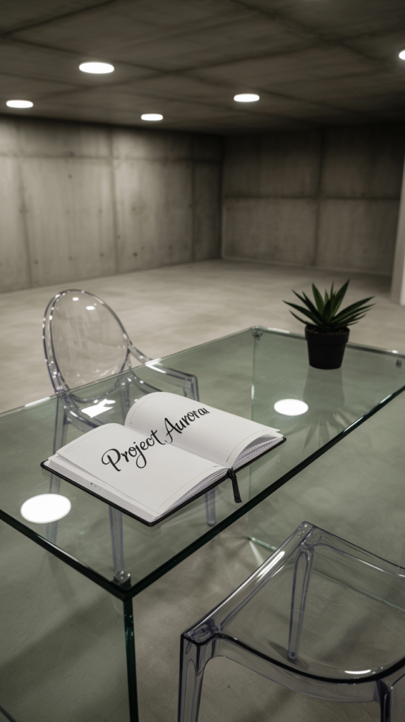 Glass desk in a small modern setup for Basement Office Ideas that feel airy