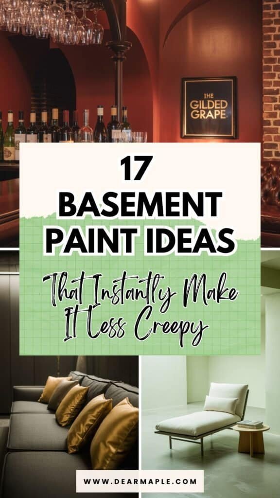 Pinterest pin of basement paint ideas