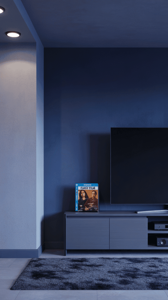 Navy blue accent wall basement paint ideas add dramatic depth while maintaining brightness in underground spaces