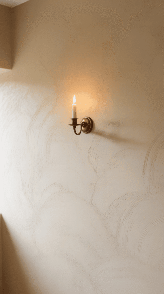 Textured cream basement paint ideas add visual interest and hide imperfections in underground room walls