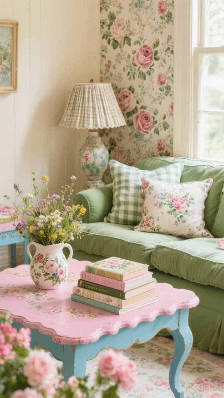 colorful maximalist decor living room