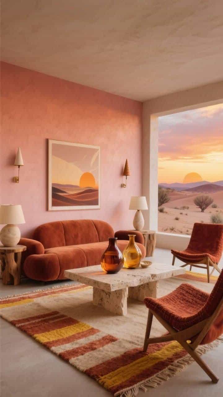 colorful maximalist decor living room