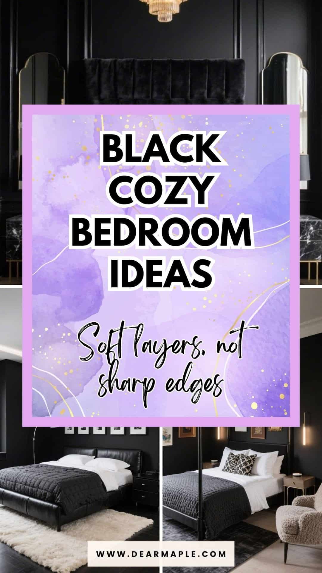 black cozy bedroom