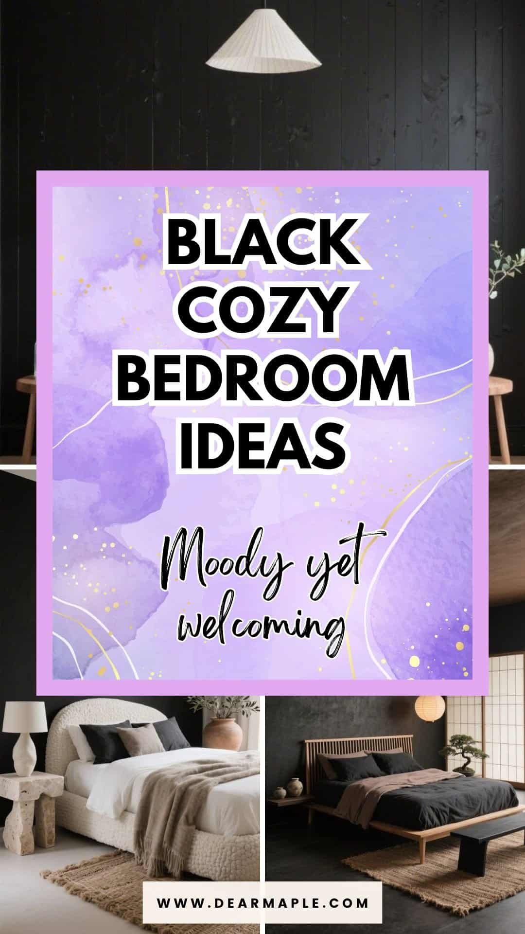 black cozy bedroom