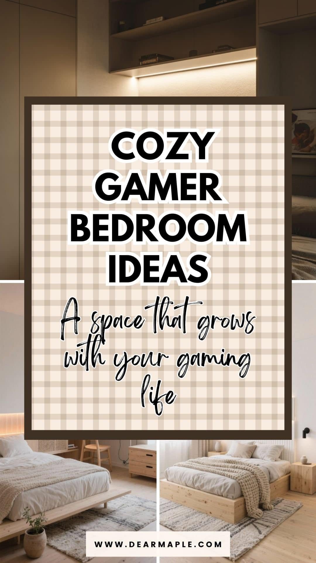 cozy gamer bedroom
