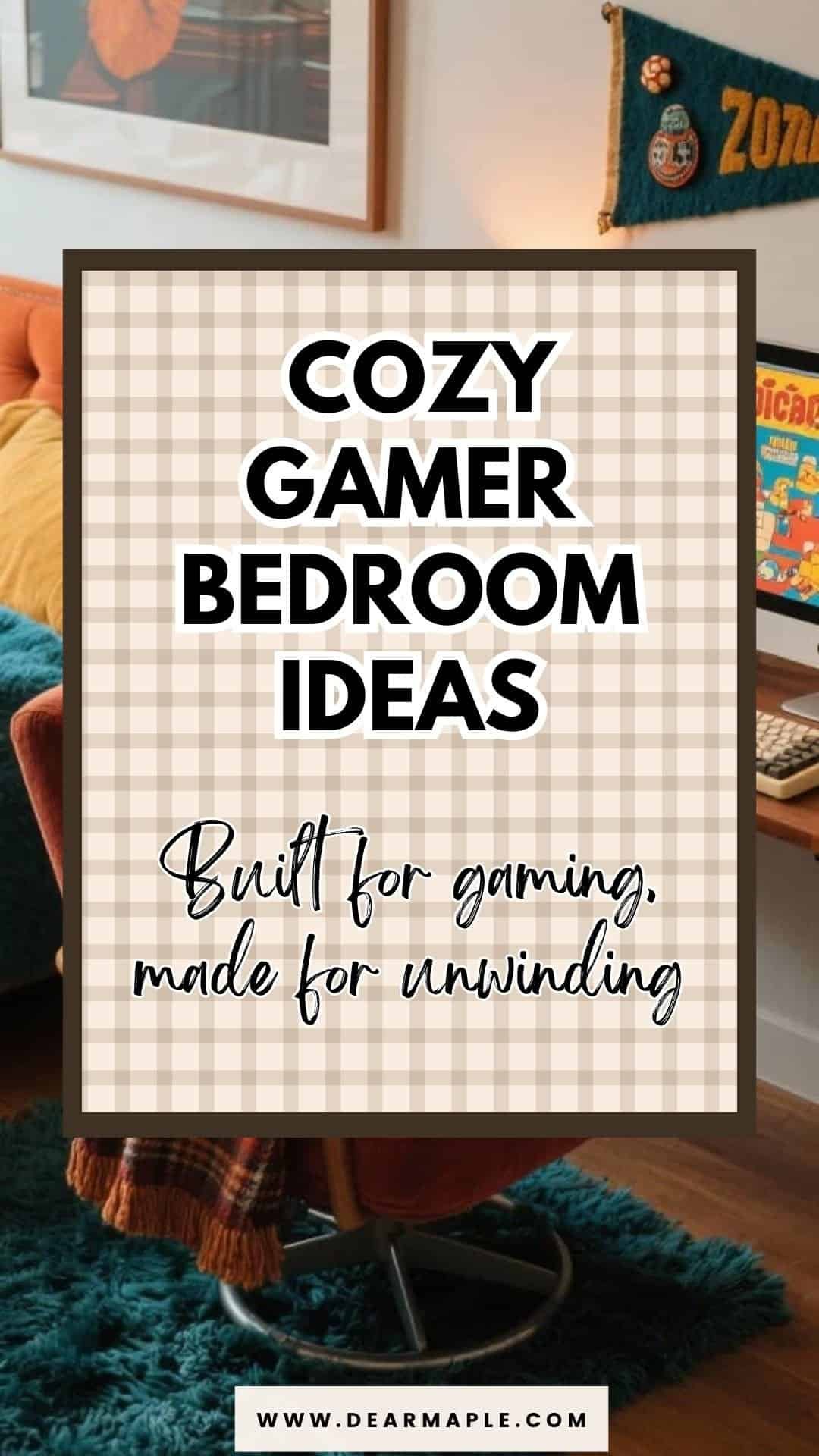cozy gamer bedroom
