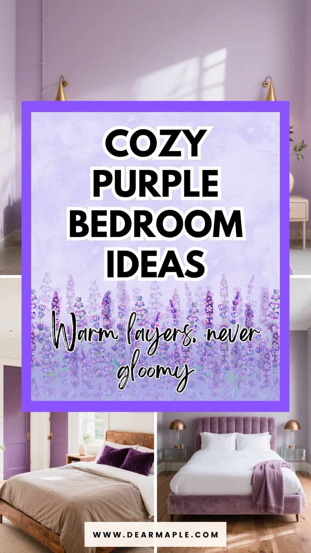 cozy purple bedroom