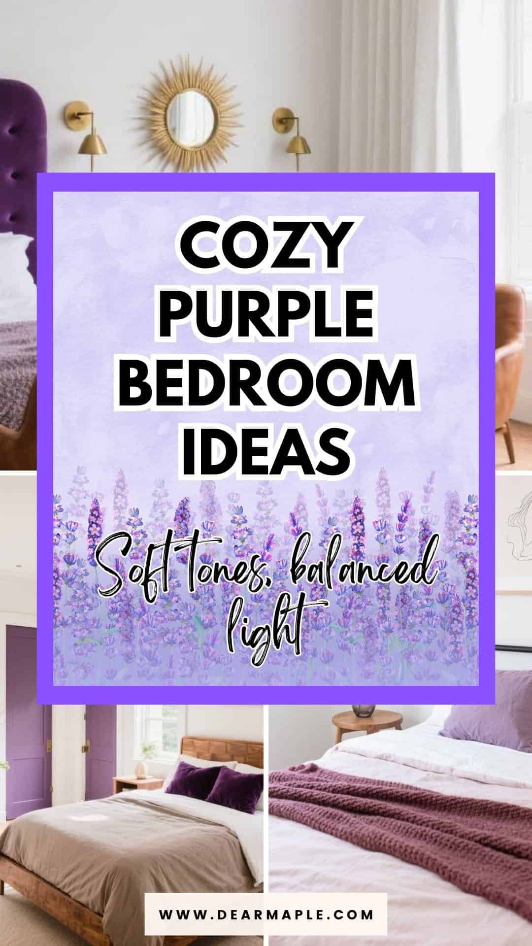 cozy purple bedroom