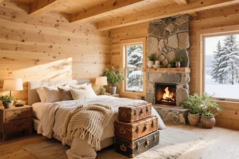 Designing a Cozy Cabin Bedroom That Balances Wood, Warmth, and Comfort