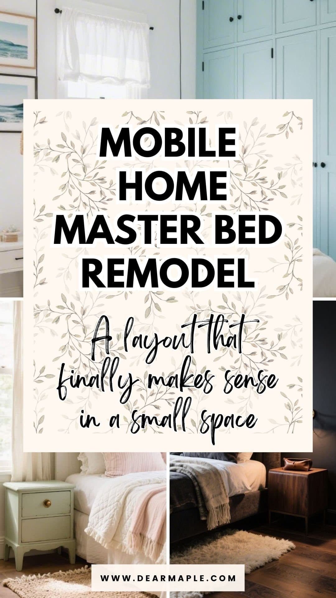 mobile home master bed remodel