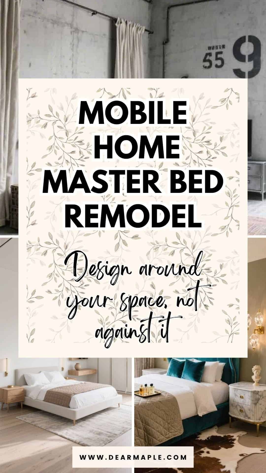 mobile home master bed remodel