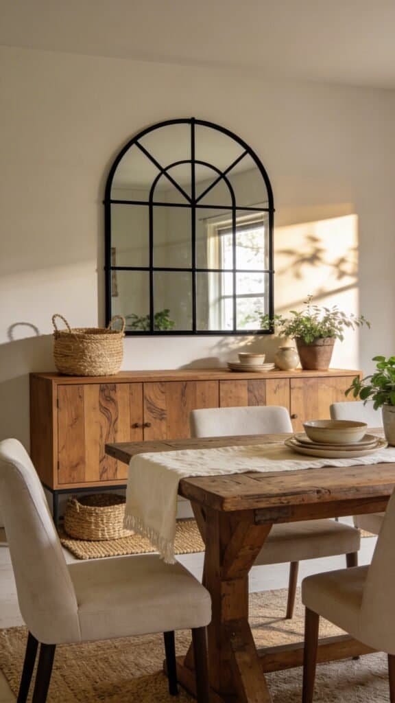 dining room mirror wall
