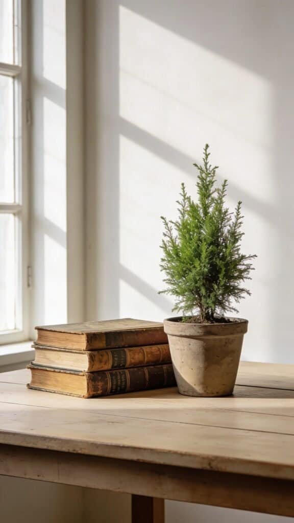 vintage book centerpiece
