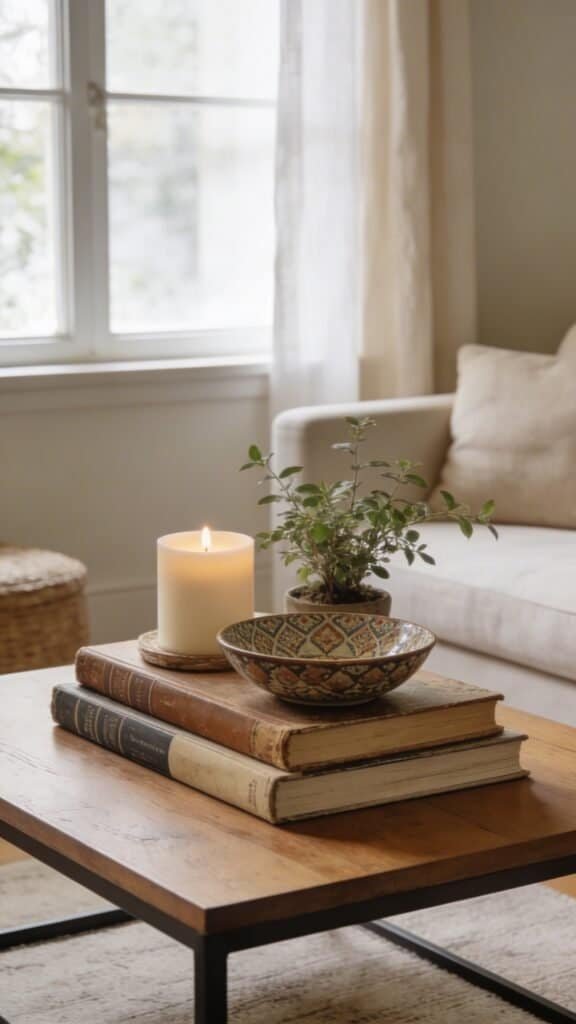 vintage book centerpiece
