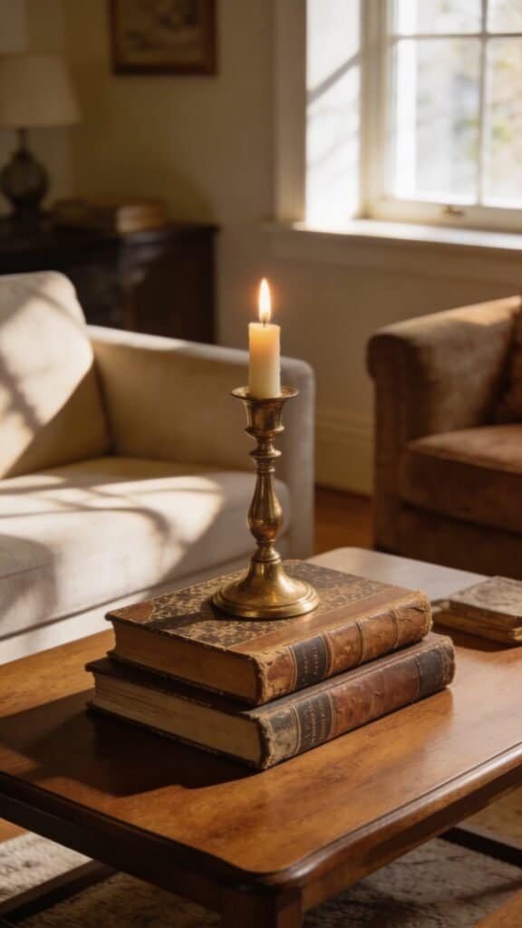 vintage book centerpiece
