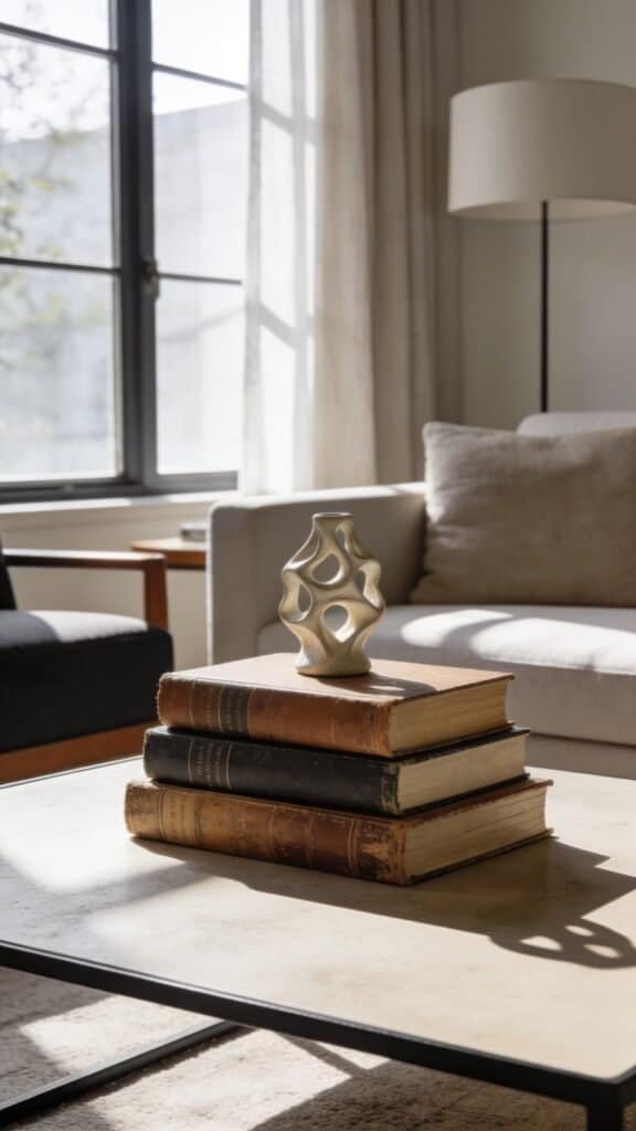 vintage book centerpiece
