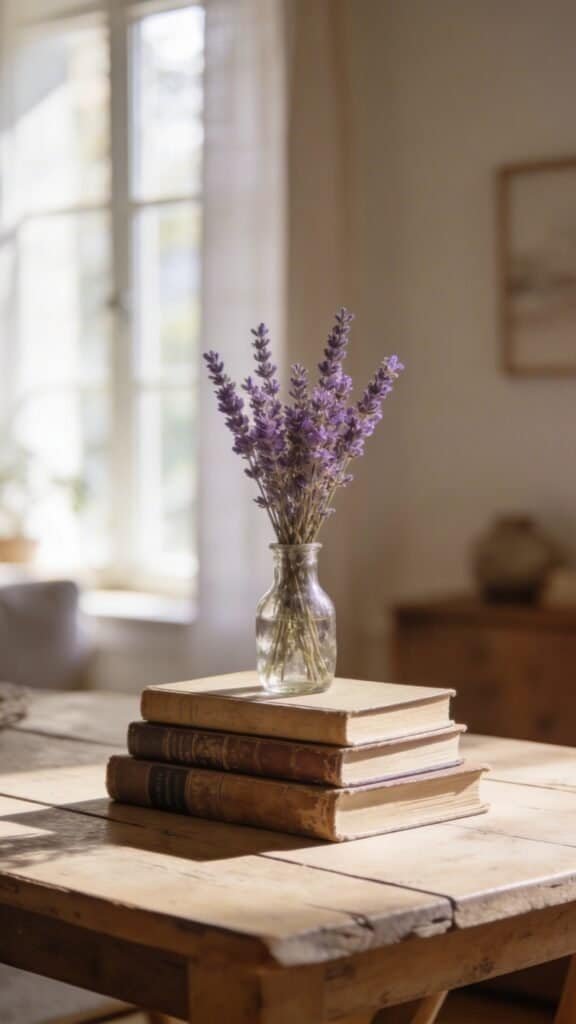 Stacked Book Centerpiece